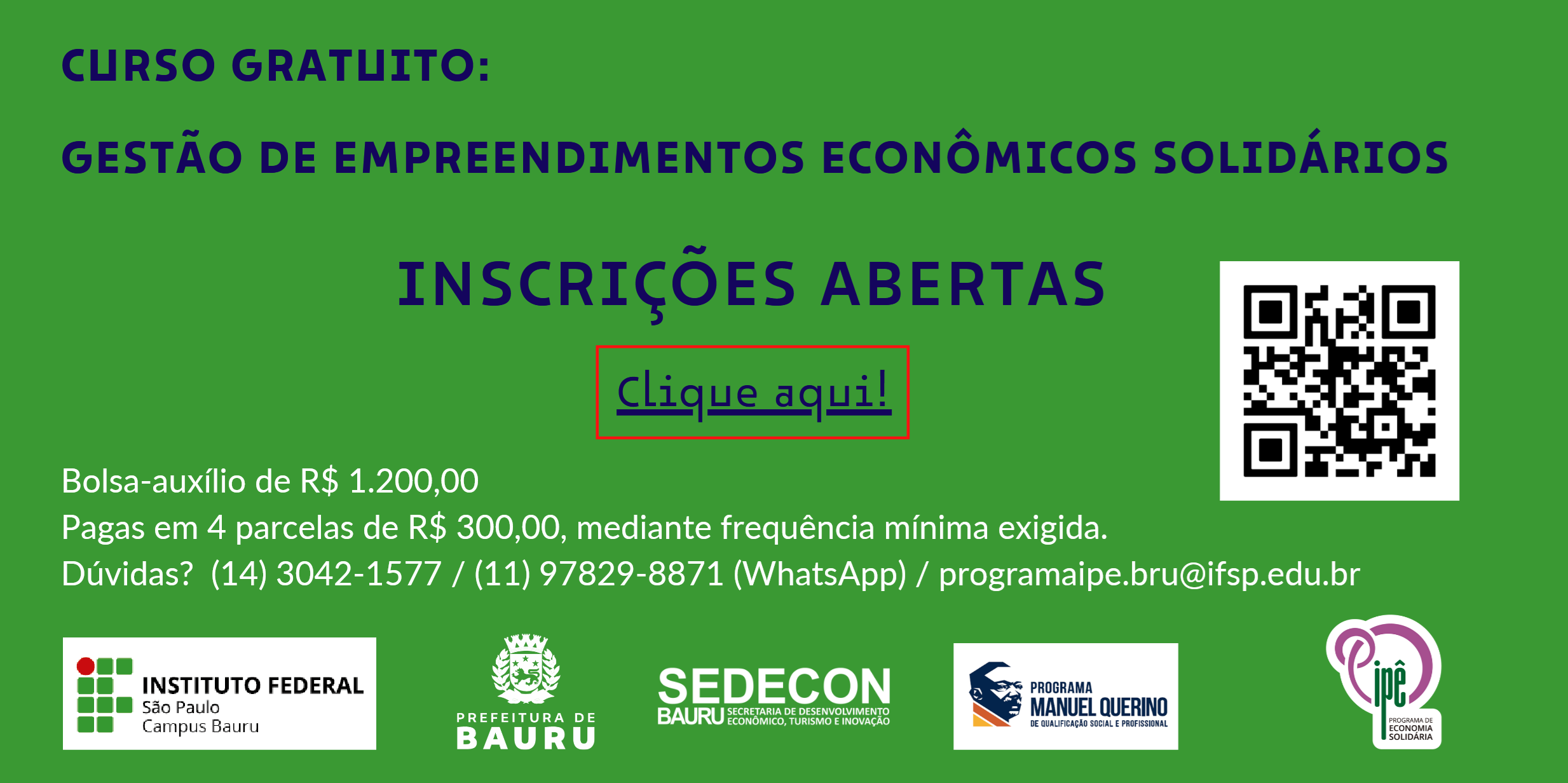 Curso Gratuito: Gestão de empreendimentos econômicos solidários